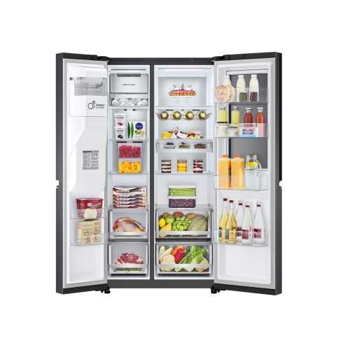 LG Ψυγείο Ντουλάπα GSXV90MCDE Total No Frost 635lt Matte Black Steel