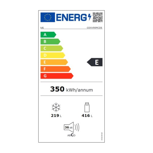 LG Ψυγείο Ντουλάπα GSXV90MCDE Total No Frost 635lt Matte Black Steel