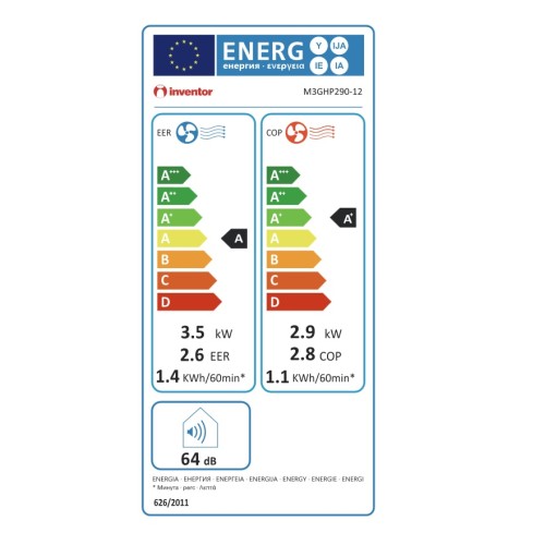 Inventor Φορητό Κλιματιστικό Magic M3GHP290-12 12000 Btu