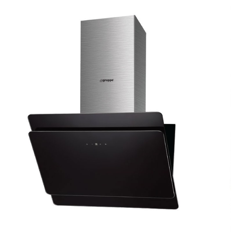 Gruppe Απορροφητήρας Τζάκι Kalos S-6008-C05-M13-900 Black 90cm