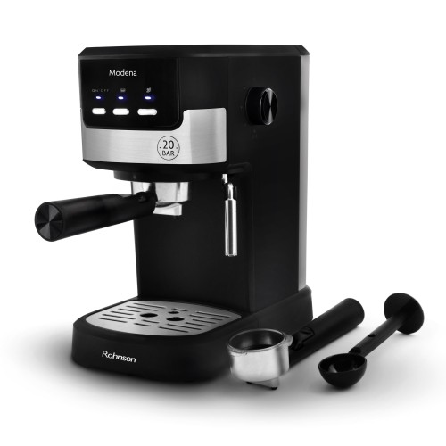 Rohnson Μηχανή Espresso Modena R-98010 1100W Πίεσης 20bar Μαύρη