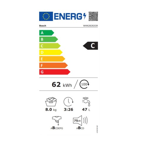 Bosch Πλυντήριο Ρούχων WAN28282GR (8kg 1400rpm)