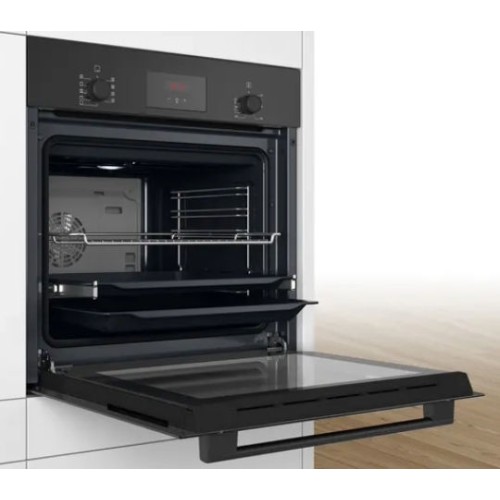 Bosch Εντοιχιζόμενος Φούρνος Ανω πάγκου HBF134EB2 66lt Π59.5εκ. Μαύρος