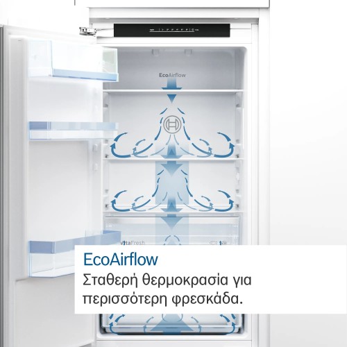Bosch Ψυγειοκαταψύκτης Εντοιχιζόμενος KIN86ADD0 Full NoFrost 260lt 
