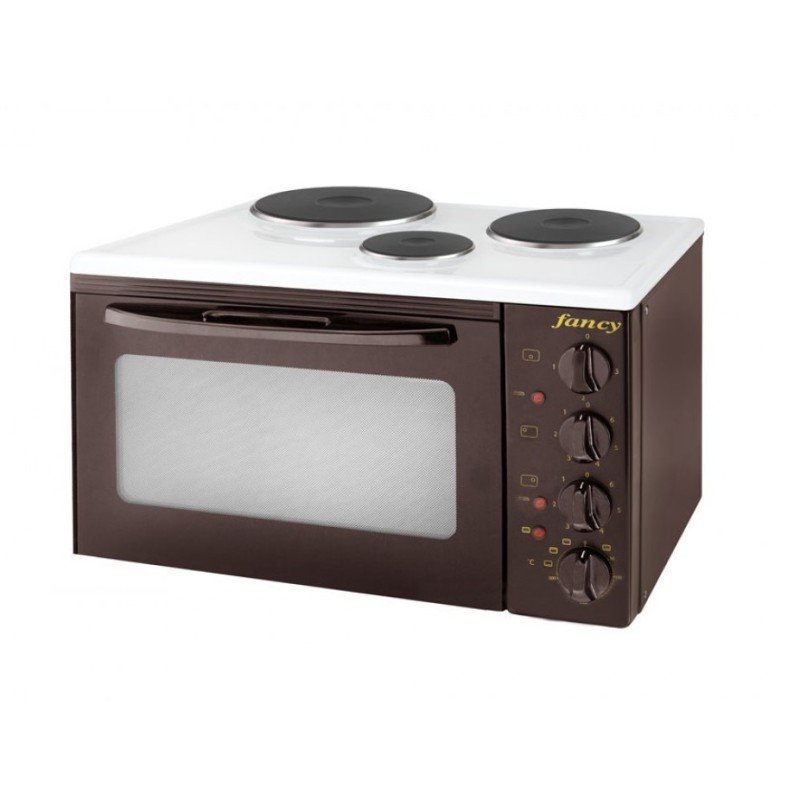 Fancy  Ηλεκτρικό Φουρνάκι 3 εστιών (0002) Καφέ