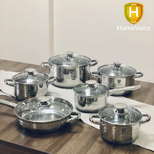 HomeVero Σετ Μαγειρικά Σκεύη HV-1012 12τμχ