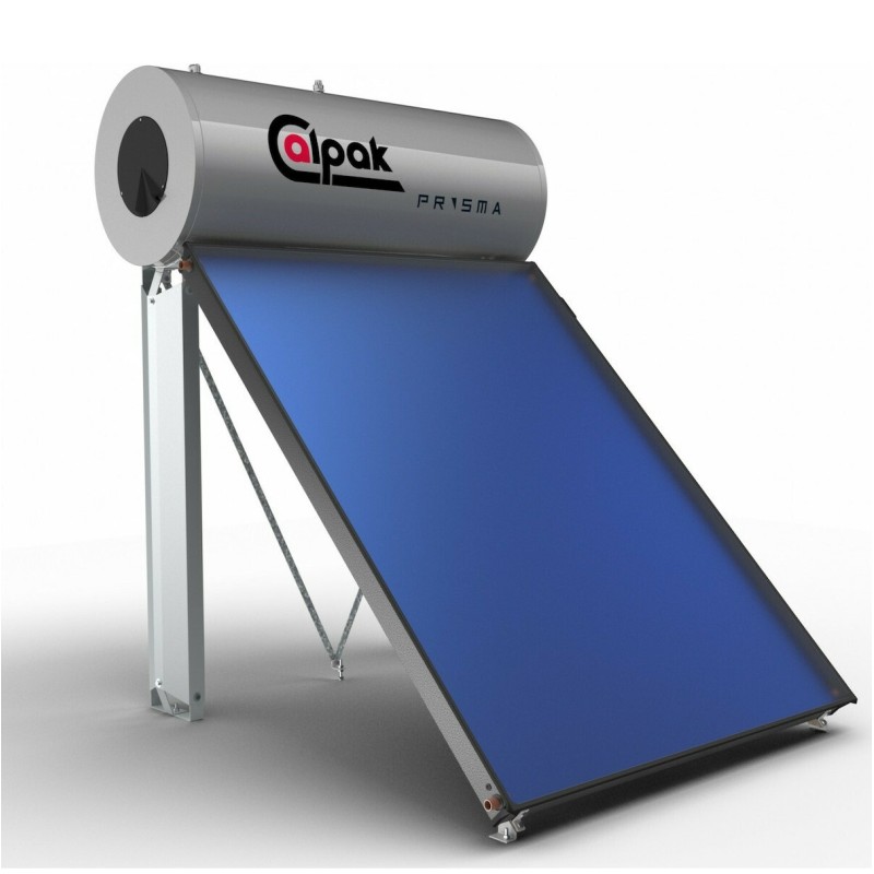 Calpak Ηλιακός Θερμοσίφωνας Prisma 160lt/2,5m² Glass Διπλής Ενέργειας