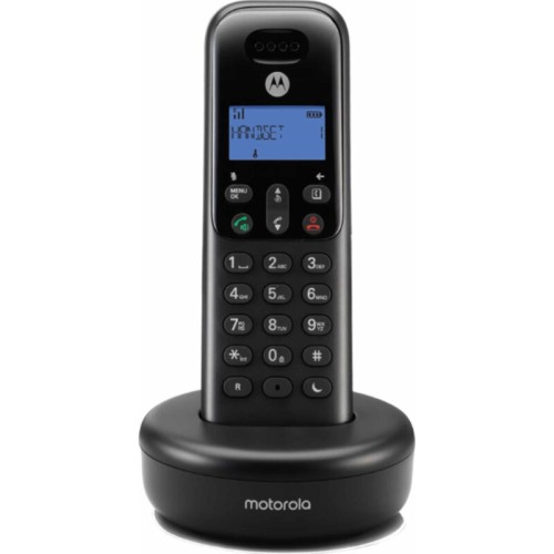 Motorola Ασύρματο Τηλέφωνο T501+ (14587-0114) Μαύρο