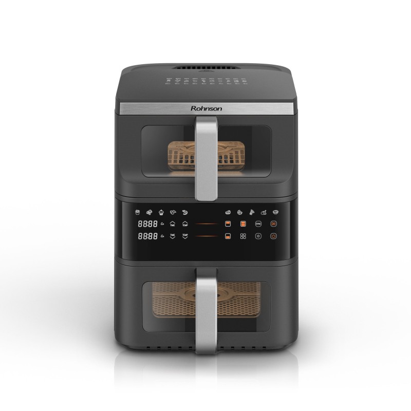 Rohnson Φριτέζα Αέρος Double Stack Air Fryer R-2892 με 2 Αποσπώμενους Κάδους 10lt