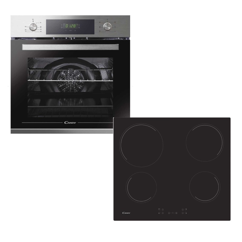 Candy Σετ Φούρνος Ανω Πάγκου FCT615XL + Εστία Κεραμική CH64 CCB + 8 Χρονια Εγγύηση στα Ανταλλακτικά
