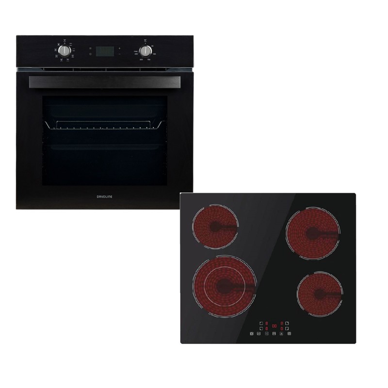 Davoline Σετ Φούρνος Ανω Πάγκου DSBO 8004 + Εστία Κεραμική BVC 6005