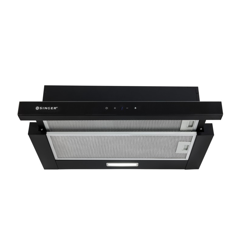 Singer Απορροφητήρας Συρόμενος Black Telescopic 601A 24 60cm