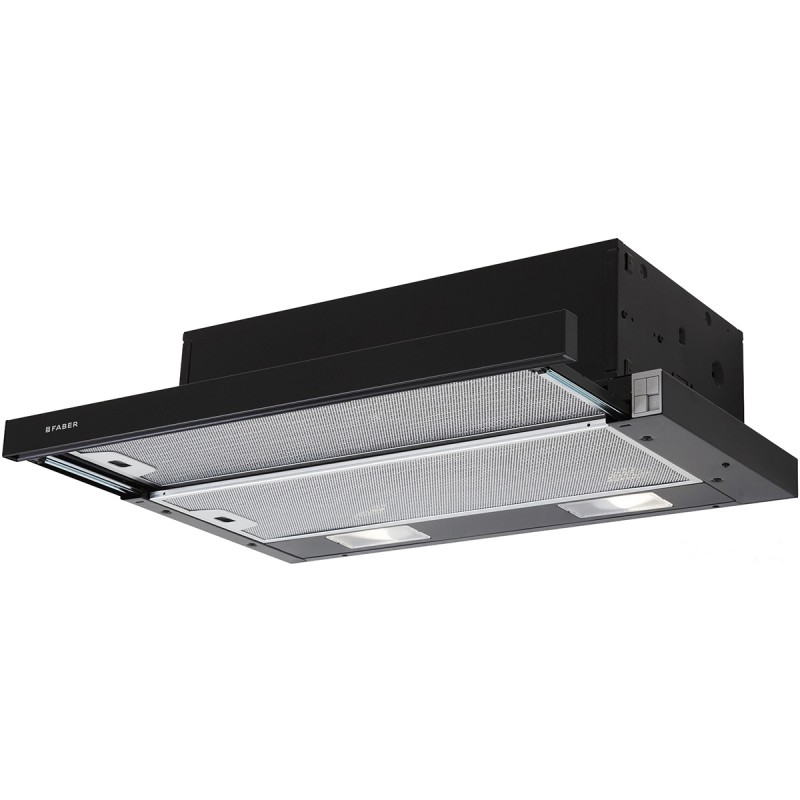 Faber Απορροφητήρας Συρόμενος FLEXA NG HIP BK A60 60cm Μαύρος