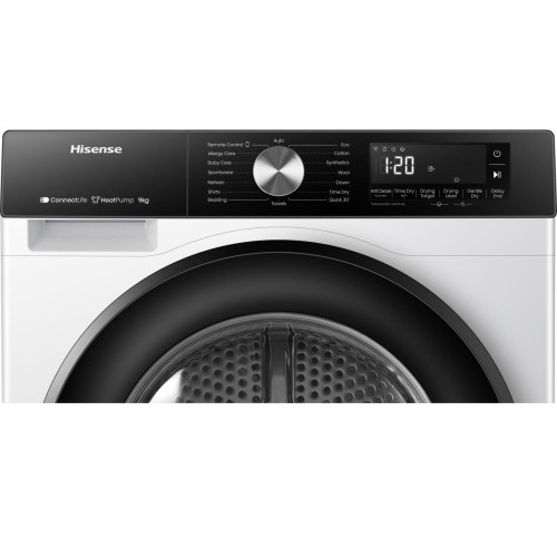 Hisense Στεγνωτήριο Ρούχων DH3S902BWCC 9Kg με Αντλία θερμότητας