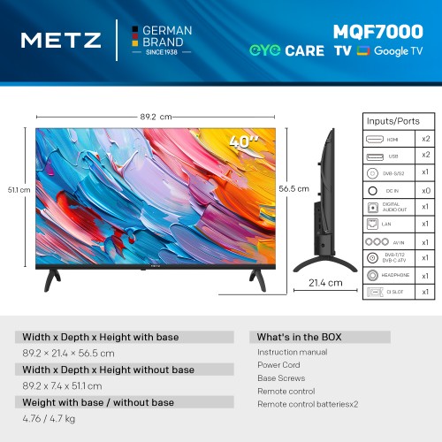 Metz Τηλεόραση Smart 40MQF7000Z Full HD QLED 40''
