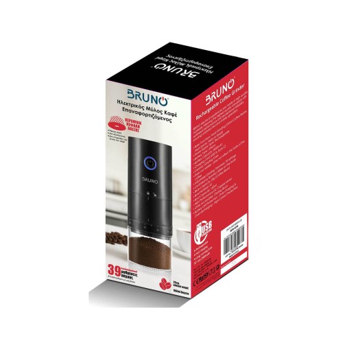 Bruno Μύλος Αλεσης BRN-0256 με Χωρητικότητα 25gr και 39 Επίπεδα Αλεσης