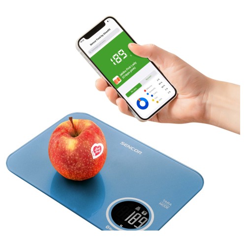 Sencor Ζυγαριά κουζίνας SKS 7072BL με Bluetooth 5kg Blue