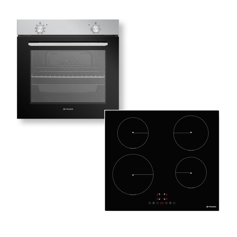 Pyramis Σετ Φούρνος Ανω Πάγκου 78lt PO78010008SIX + Εστία Κεραμική PHC62430FMB