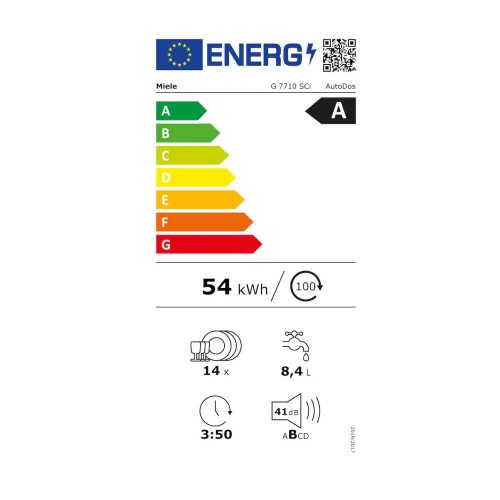Miele Εντοιχιζόμενο Πλυντήριο Πιάτων G 7710 SCi AutoDos για 14 Σερβίτσια 60cm