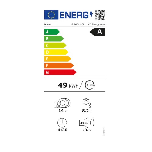 Miele Εντοιχιζόμενο Πλυντήριο Πιάτων G 7601 SCi AD για 14 Σερβίτσια 60cm