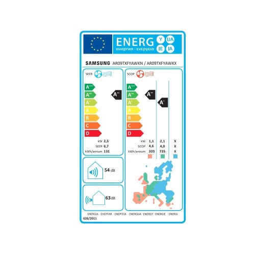 Samsung Κλιματιστικό Inverter Cebu AR09TXFYAWKNEU/AR09TXFYAWKXEU 9000btu με WiFi (A++/A++)