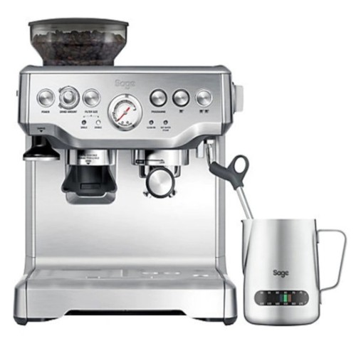 Sage Αυτόματη Μηχανή Espresso The Barista Express BES875BSS 1850W Πίεσης 15bar με Μύλο Αλεσης Ασημί