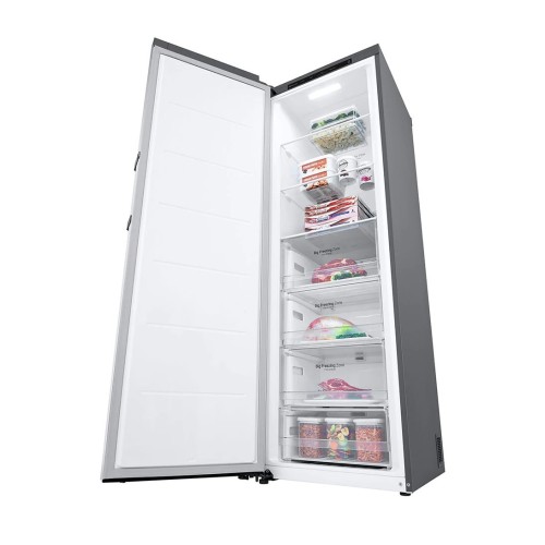 LG Κάθετος Καταψύκτης GFE41PZGSZ 324lt NoFrost Silver