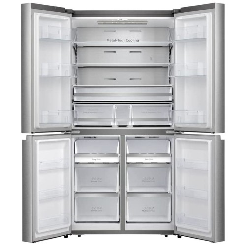 Hisense Ψυγείο Ντουλάπα RQ758N4SBSE Total NoFrost 609lt Υ178.5xΠ91.4xΒ72.5εκ. Inox
