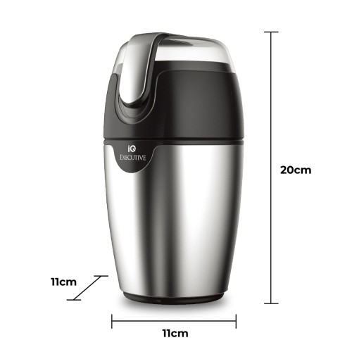 IQ Μύλος Αλεσης Καφέ EM-573 200W με Χωρητικότητα 70gr Ασημί