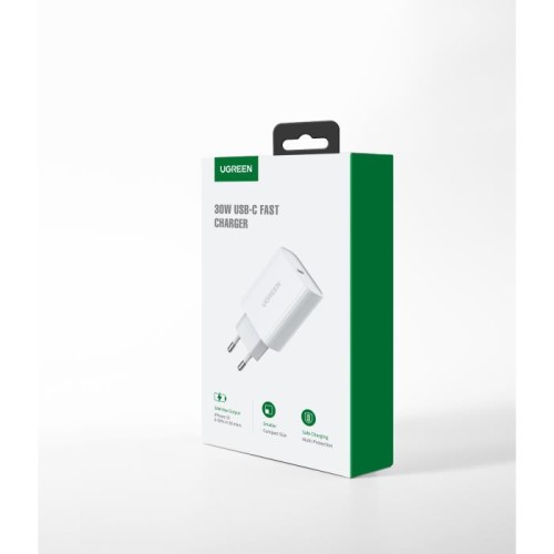 Ugreen Αντάπτορας Φόρτισης CD127 USB Type-C 30W (70161) 30W (70161) White