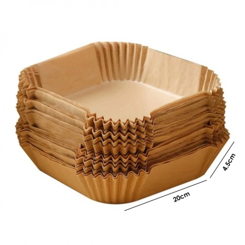 HomeVero Αντικολλητικό Χαρτί για Φριτέζες Αέρος HV-BPS20 20cm 50τμχ 