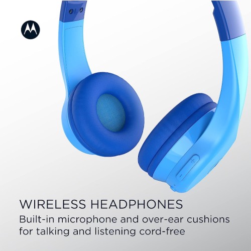 Motorola Ακουστικά Ασύρματα Bluetooth Παιδικά Moto JR300 BL (113591-0016) Μπλε