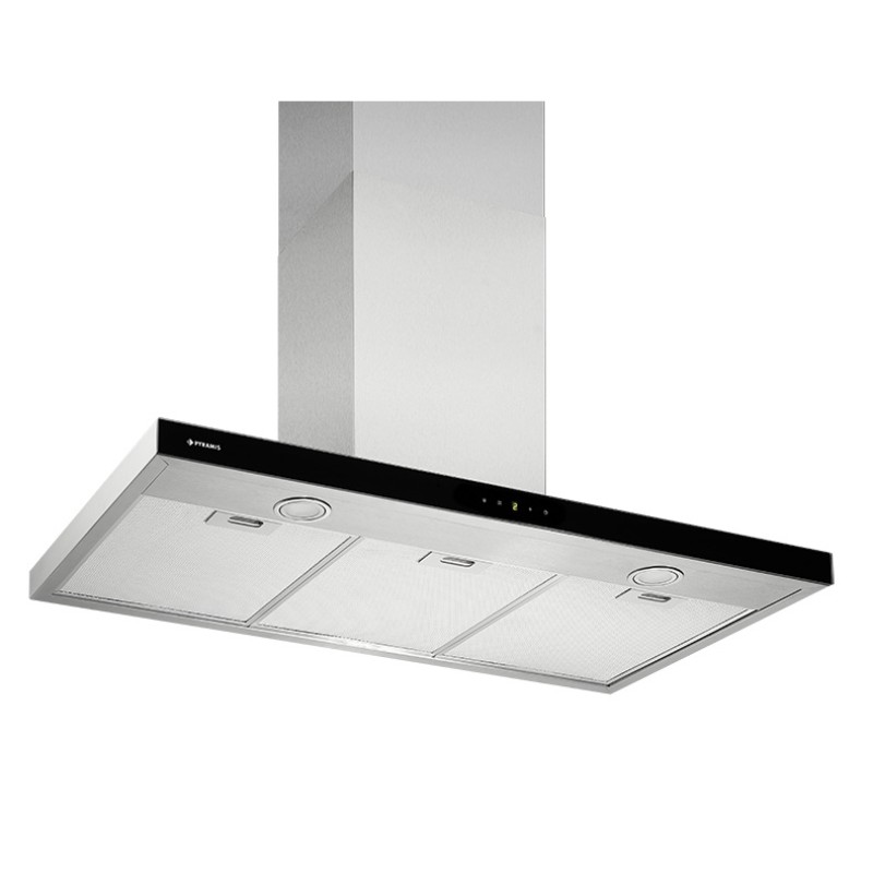 Pyramis Απορροφητήρας Τζάκι Grandezzo (065039901) Inox-Black 90cm