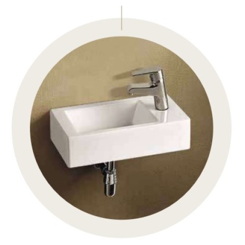 Pyramis Νιπτήρας Κρεμαστός Lobelia (023017501) 45x26cm Λευκός