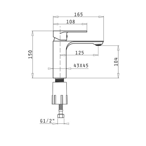 Pyramis Μπαταρία Νιπτήρα Αναμεικτική Brillante (090939501) 