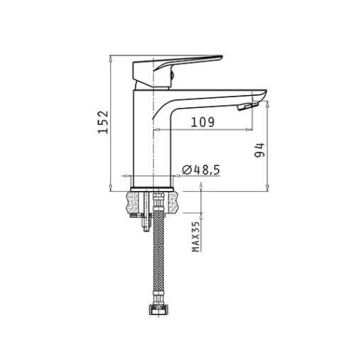 Pyramis Μπαταρία Νιπτήρα Αναμεικτική Libreto (090928701)