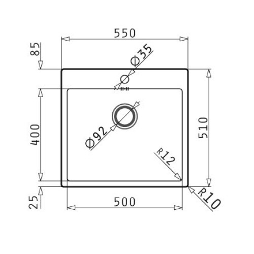 Pyramis Νεροχύτης Ισόπεδος Istros FM 1B Inox Brushed 55x51cm (101041701) 