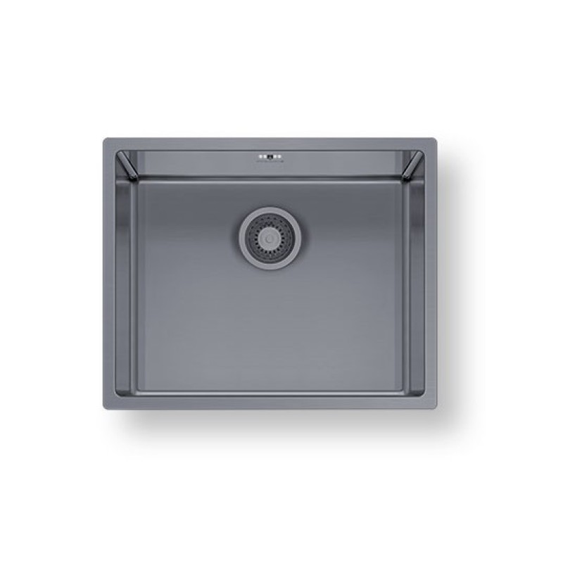 Pyramis Νεροχύτης Ισόπεδος Astris Colora 1B 50x40cm (101055801) Gun Metal