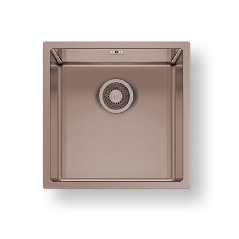 Pyramis Νεροχύτης Ισόπεδος Astris Colora 1B 40x40cm (101055301) Copper