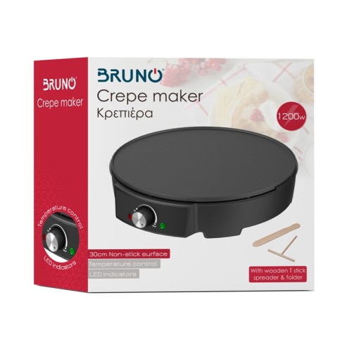 Bruno Κρεπιέρα BRN-0080 30cm Μαύρη 1200W