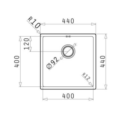 Pyramis Νεροχύτης Ισόπεδος Astris Colora 1B 40x40cm (101055401) Gold