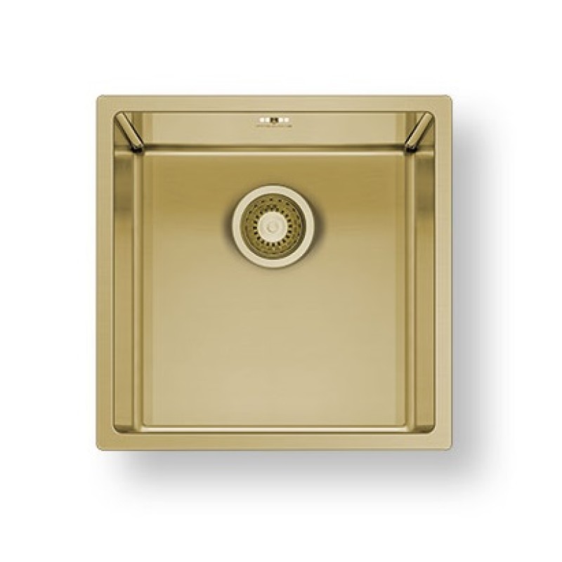 Pyramis Νεροχύτης Ισόπεδος Astris Colora 1B 40x40cm (101055401) Gold