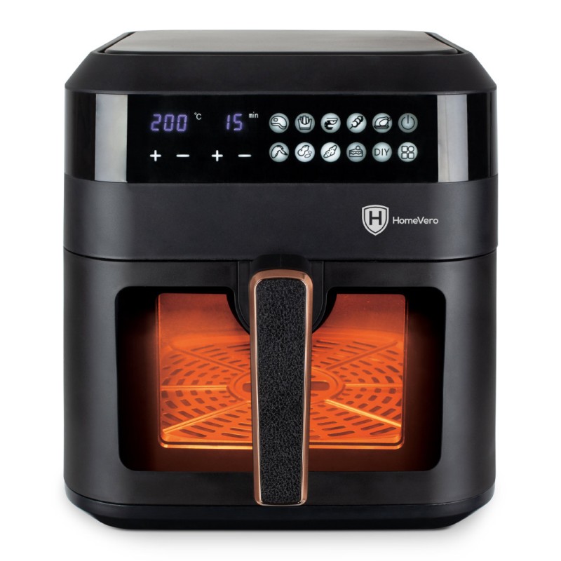 HomeVero Φριτέζα Αέρος HV-AF6.3 με Αποσπώμενο Κάδο 6.3lt 1300W Μαύρη