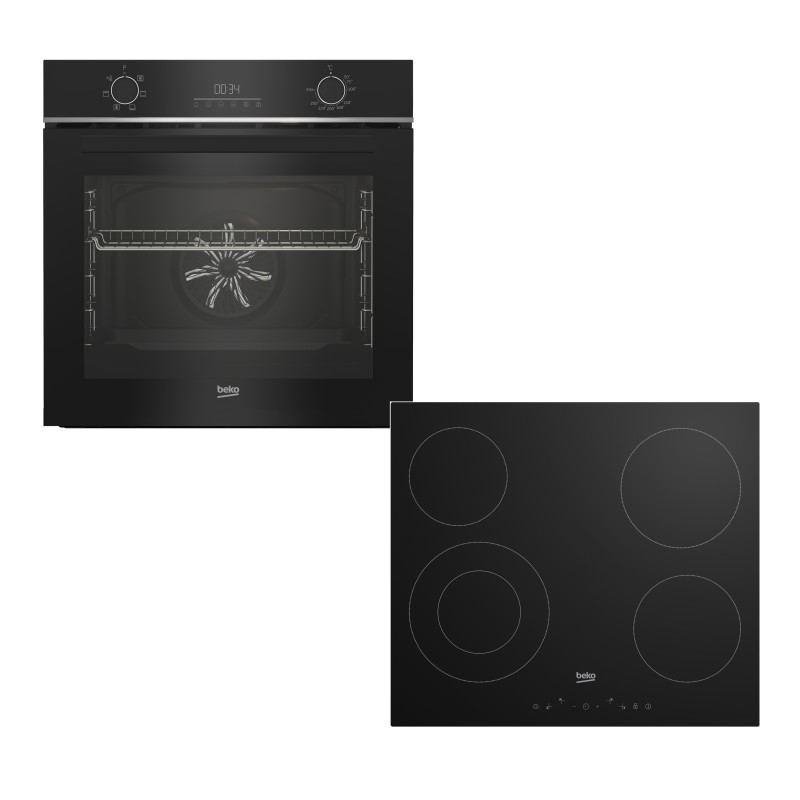 Beko Σετ Φούρνος Ανω Πάγκου BBIE17301BD + Εστίες Κεραμικές HIC 64402 E
