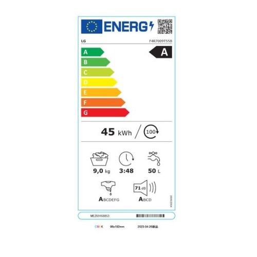 LG Πλυντήριο Ρούχων F4R7009TSSB (9kg 1400Rpm Α)
