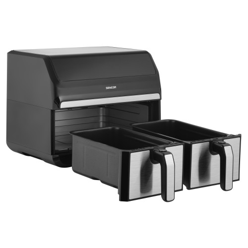 Sencor Φριτέζα Αέρος Vita Fryer SFR 9500SS με Διπλό Αποσπώμενο Κάδο 8lt Μαύρη