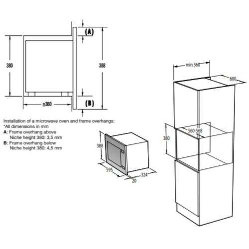 Gorenje Εντοιχιζόμενος Φούρνος Μικροκυμάτων BMI201AG1X (738289) 20lt Inox