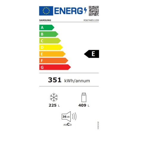 Samsung Ψυγείο Ντουλάπα RS67A8511S9/EF No Frost 634lt Υ178xΠ91,2xΒ71,6εκ. Inox