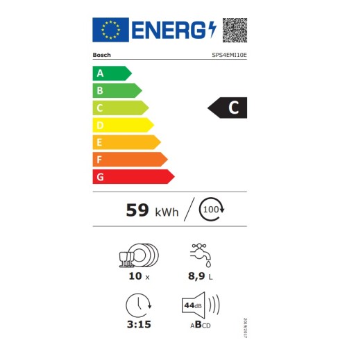 Bosch Πλυντήριο Πιάτων SPS4EMI10E για 10 Σερβίτσια Π45xY84.5εκ.