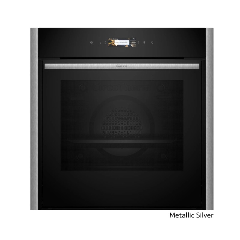Neff Εντοιχιζόμενος Φούρνος Ανω Πάγκου Flex Design B59CR31Y0 71lt Metallic Silver